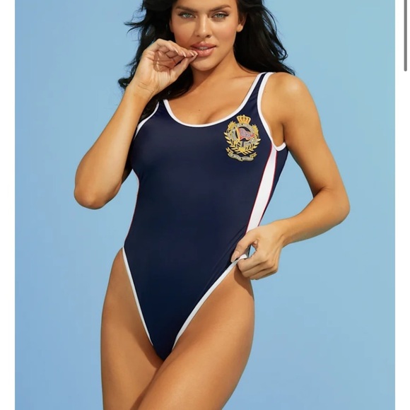 New GUESS Eco One-Piece Swimsuit SZ M - Picture 2 of 6